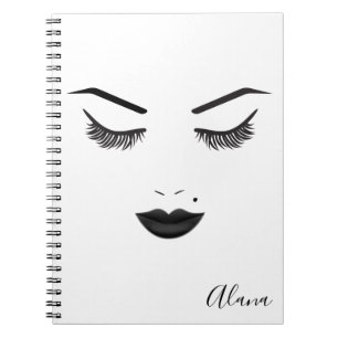 Carnet Maquillage lèvres noires visage sourcils lèvres gl