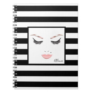 Carnet Maquillage Rose Gold Visage Sourcils Lèvres Glam B