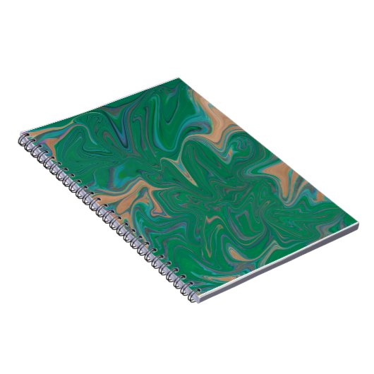 Carnet Marble Forms – Green & Gold Natural Flow (Côté Droit)