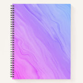 Carnet Marble Luxe - dégradé bleu et violet (Devant)