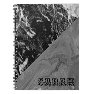 Carnet Marble noir