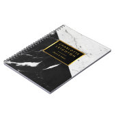 Carnet Marble Texture Notebook modernise l'or personnalis (Côté gauche)