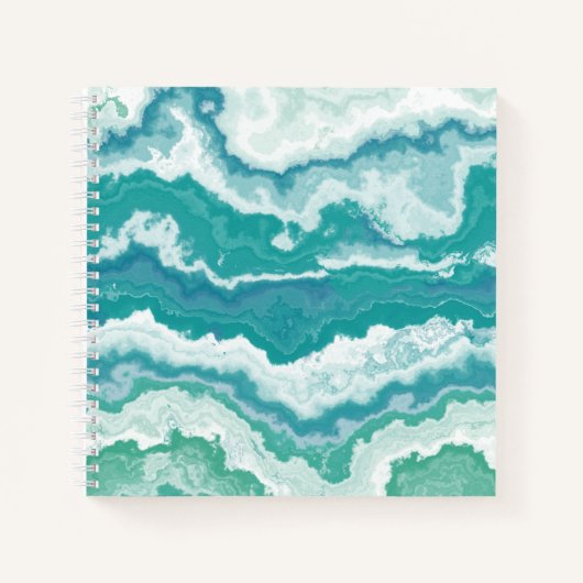 Carnet marbled sea foam : (Devant)