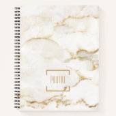 Carnet Marbre à effet doré avec nom personnalisé (Devant)