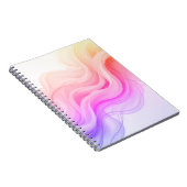 Carnet Marbre à tourbillon abstrait rose (Côté Droit)