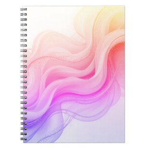 Carnet Marbre à tourbillon abstrait rose