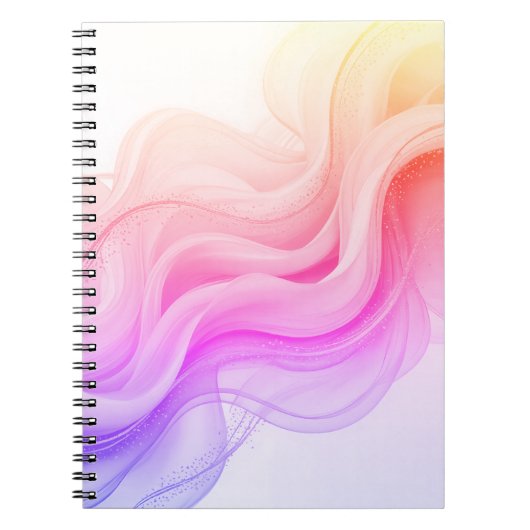 Carnet Marbre à tourbillon abstrait rose (Devant)