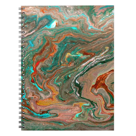 Carnet Marbre abstrait arrière - plan acrylique. Marbling (Devant)