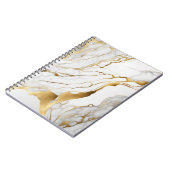 Carnet Marbre Abstrait Or et Blanc (Côté gauche)
