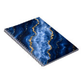 Carnet Marbre Agate Saphir Luxueux (Côté Droit)
