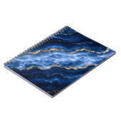 Carnet Marbre Agate Saphir Luxueux (Côté gauche)