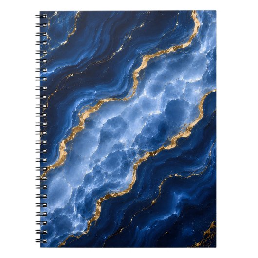Carnet Marbre Agate Saphir Luxueux (Devant)