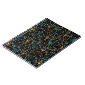 Carnet Marbre Art Déco : Malachite Luxe (Côté gauche)