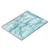 Carnet Marbre aspect turquoise foncé (Côté gauche)