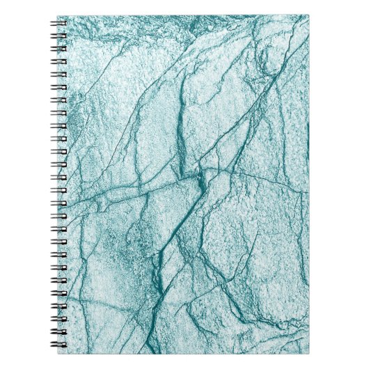 Carnet Marbre aspect turquoise foncé (Devant)