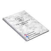 Carnet Marbre blanc  (Côté Droit)