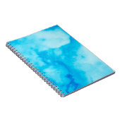 Carnet Marbre blanc bleu texture avec motif naturel (Côté Droit)