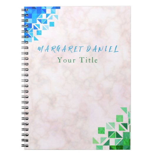 Carnet Marbre Blanc Design Populaire (Devant)