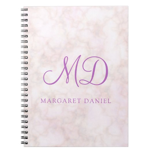 Carnet Marbre Blanc Design Populaire (Devant)