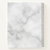 Carnet Marbre Blanc Écriture Moderne Professionnelle (Dos)