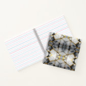 Carnet Marbre blanc et or craquelé moderne (Intérieur)