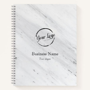 Carnet Marbre Blanc, Logo, Nom de l'entreprise Site Web P