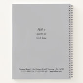 Carnet Marbre blanc, Logo, Site Web de Nom d'entreprise P (Dos)