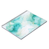 Carnet Marbre blanc Mint Green Gold (Côté gauche)