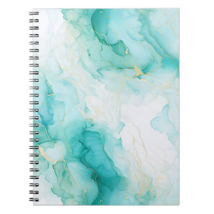 Carnet Marbre blanc Mint Green Gold