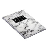 Carnet marbre blanc moderne (Côté Droit)