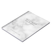 Carnet Marbre blanc moderne professionnel (Côté gauche)