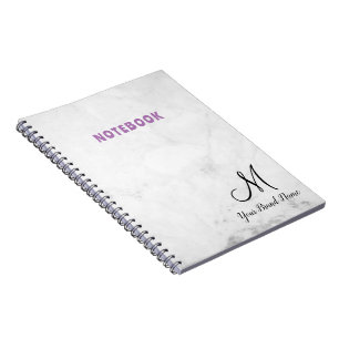 Carnet Marbre Blanc Personnalisable Élégant et Fonctionne