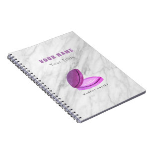Carnet Marbre Blanc Personnaliser Nom Look Moderne