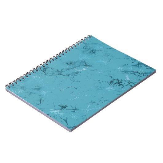 Carnet Marbre bleu Chic Aqua (Côté gauche)