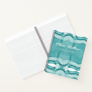 Carnet Marbre bleu clair motif élégant moderne