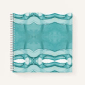 Carnet Marbre bleu clair motif élégant moderne (Devant)