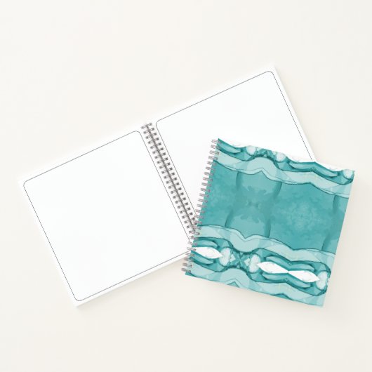 Carnet Marbre bleu clair motif élégant moderne (Intérieur)