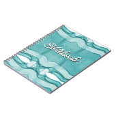Carnet Marbre bleu clair motif élégant moderne (Côté gauche)