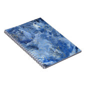 Carnet Marbre bleu et texture or (Côté Droit)