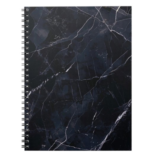 Carnet Marbre bleu marine : texture de pierre. (Devant)