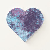 Carnet Marbre bleu, rose et violet Abstrait (Dos)