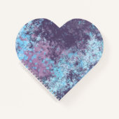 Carnet Marbre bleu, rose et violet Abstrait (Devant)