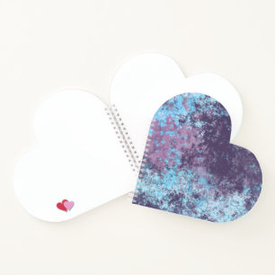 Carnet Marbre bleu, rose et violet Abstrait