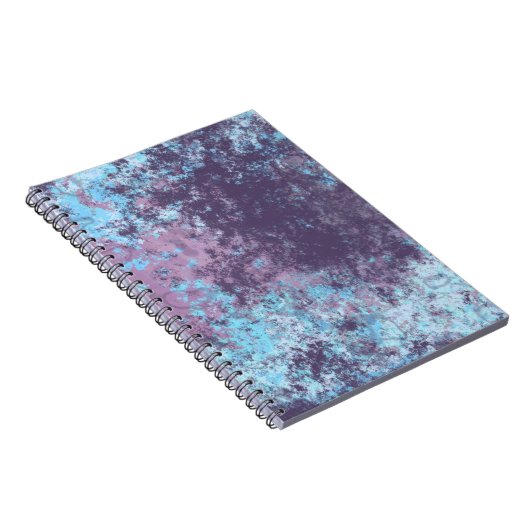 Carnet Marbre bleu, rose et violet Abstrait (Côté Droit)