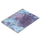 Carnet Marbre bleu, rose et violet Abstrait (Côté gauche)