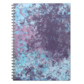 Carnet Marbre bleu, rose et violet Abstrait (Devant)