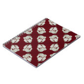 Carnet Marbre brisé abstrait art moderne prune blanche (Côté gauche)