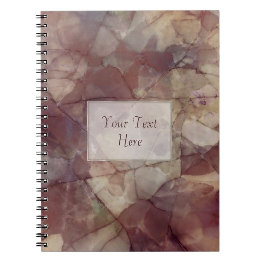 Carnet Marbre Brown rose (Devant)