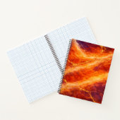 Carnet Marbre Coucher de Soleil avec Veinures Dorées (Intérieur)