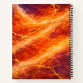 Carnet Marbre Coucher de Soleil avec Veinures Dorées (Dos)